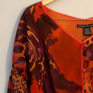 Sheer colorful lovely night out top